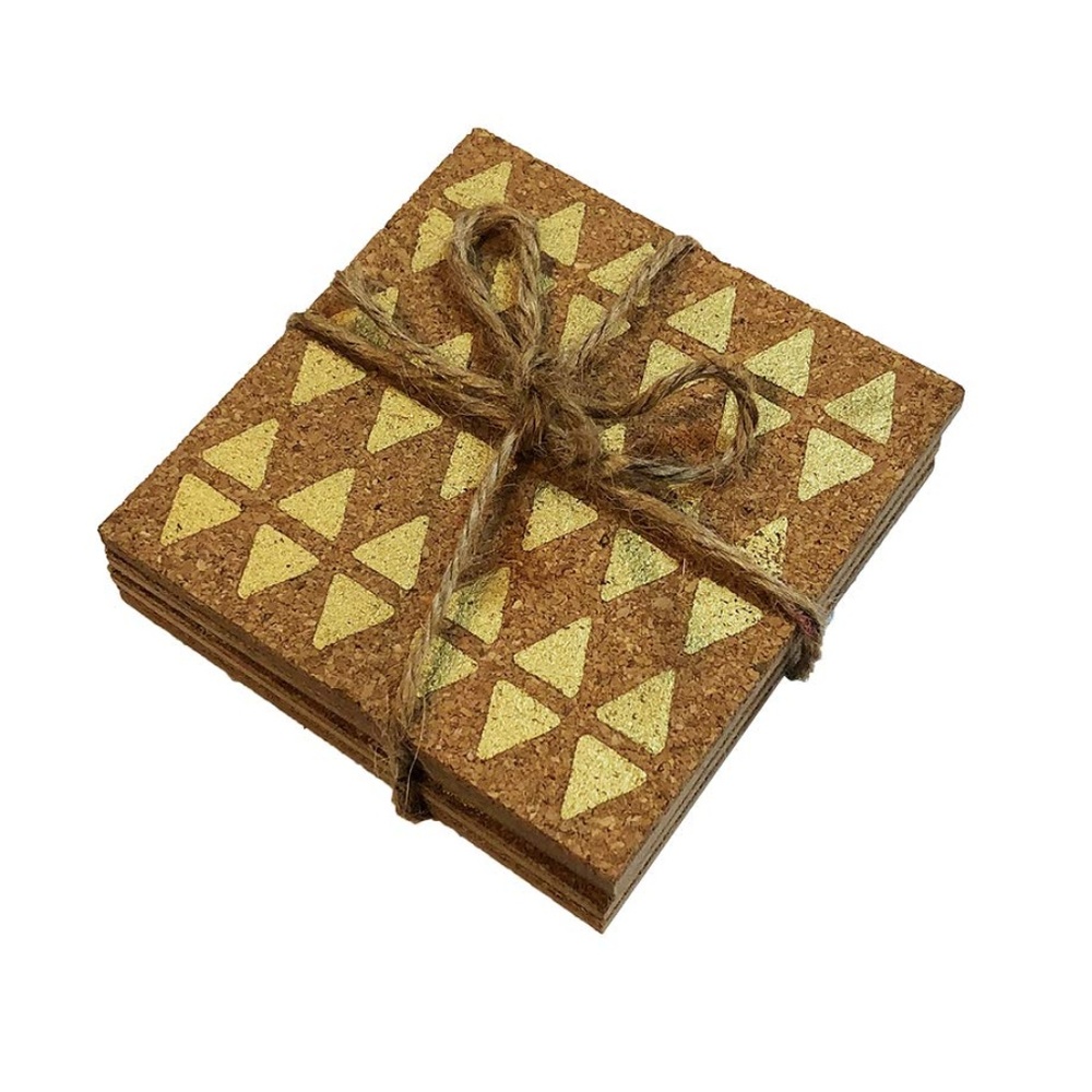 Tribal Print Cork Coasters Set Of 4